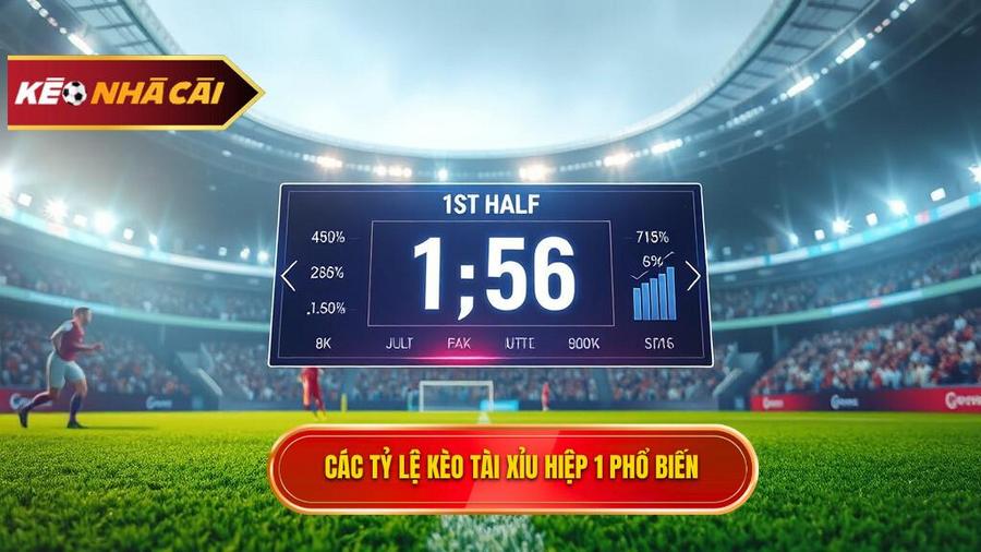 Các tỷ lệ kèo tài xỉu hiệp 1 phổ biến